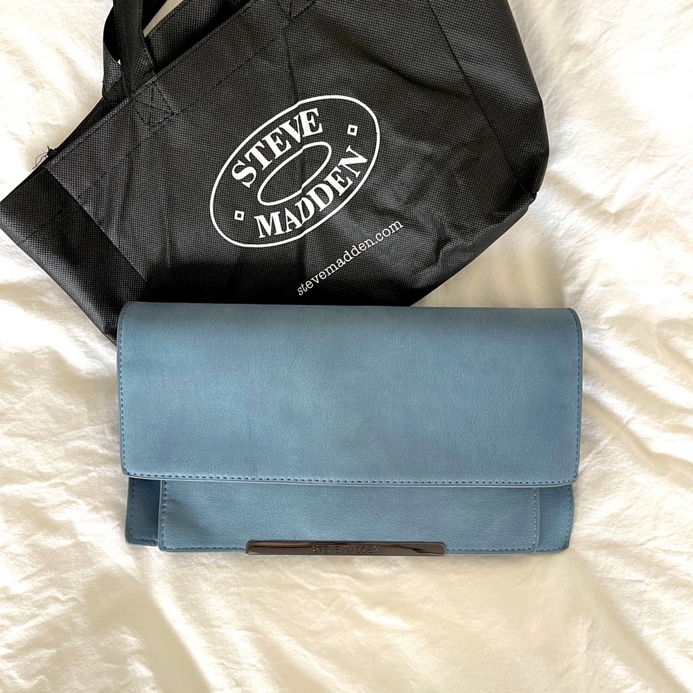 Steve Madden Blue Clutch